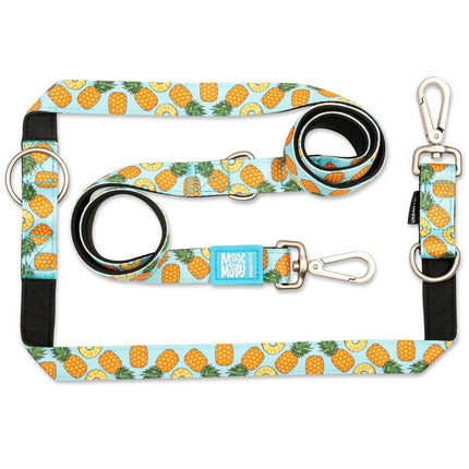 Max & Molly Multi-Leash Sweet Pineapple - adjustable dog leash, interesting pattern, 200cm.