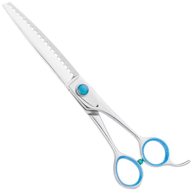 Geib Super Gator Chunker - professional single-sided thinning shears with an ergonomic handle, made of triple-hardened stainless steel, 19 teeth.