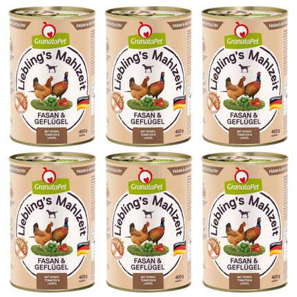 GranataPet Pheasant & Poultry - grain-free wet dog food, pheasant and poultry.