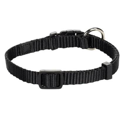 Flamingo Small Collar Ziggi - nylon collar for cats and small dogs - Black.