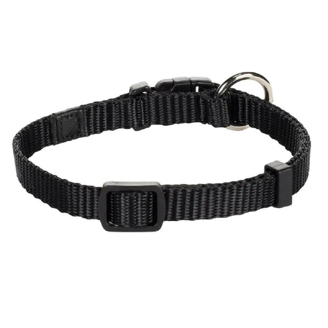 Flamingo Small Collar Ziggi - nylon collar for cats and small dogs - Black.