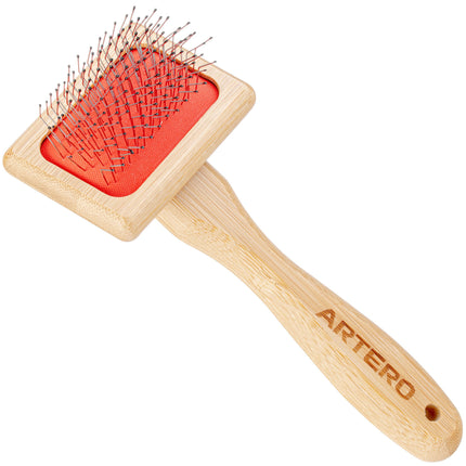 Artero Large Slicker Brush Protected Pin Nature Collection - poodle brush with safe, long pins for sensitive skin.