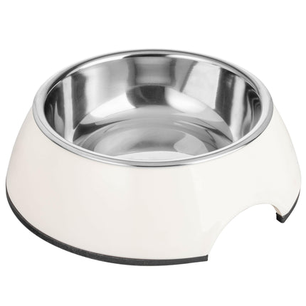 Flamingo Royal Round Bowl - non-slip bowl for dogs and cats made of melamine and stainless steel.