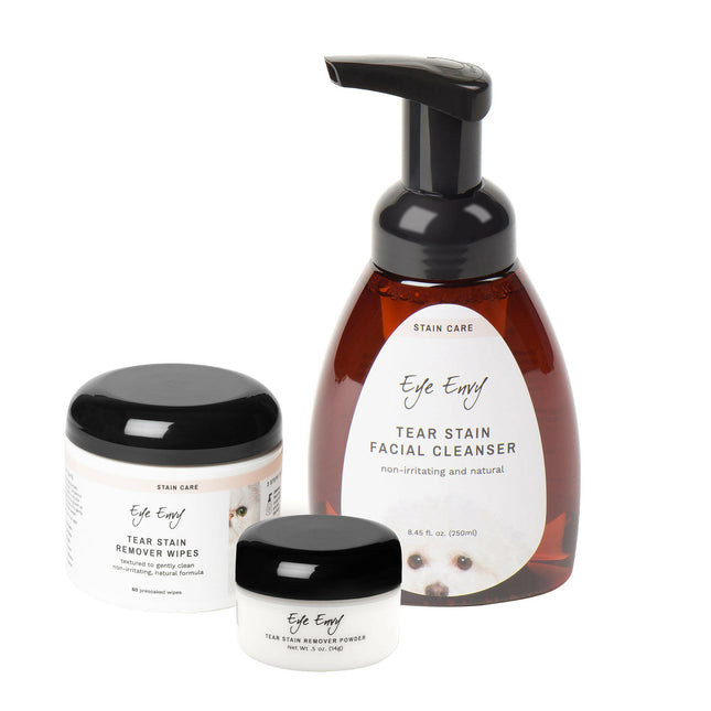 Eye Envy 3-Step Tear Stain Remover Kit for Cats - cat eye stain removal cosmetic kit.