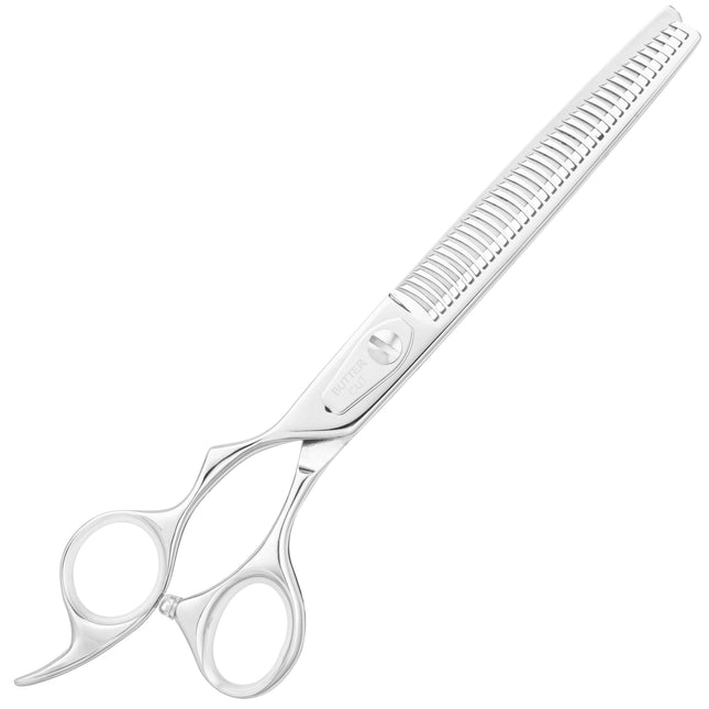Geib Yoshi Lefty Thinner Scissors - single-sided straight thinning scissors for left-handed users, made of Japanese steel, 38 teeth.