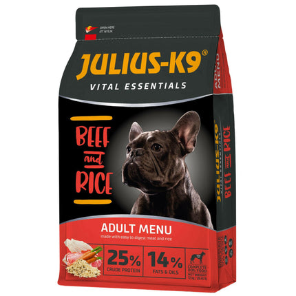 Julius - K9 Vital Essentials Beef & Rice Adult - complete dog food, beef with rice - PROMOTION due to best before date.