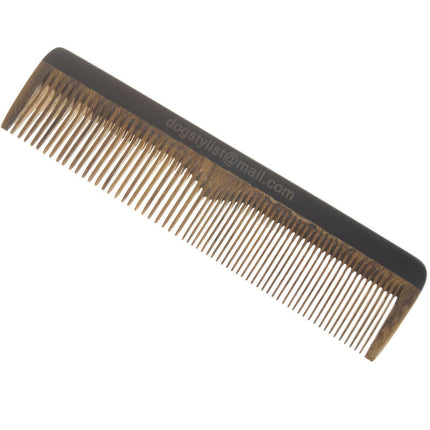 P&W Dog Stylist Comb - fragrant, anti-static sandalwood comb with a mixed tooth spacing of 50/50.