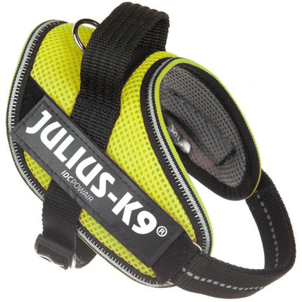 Julius K9 IDC Powair Harness Neon - lightweight and breathable dog harness, neon yellow.