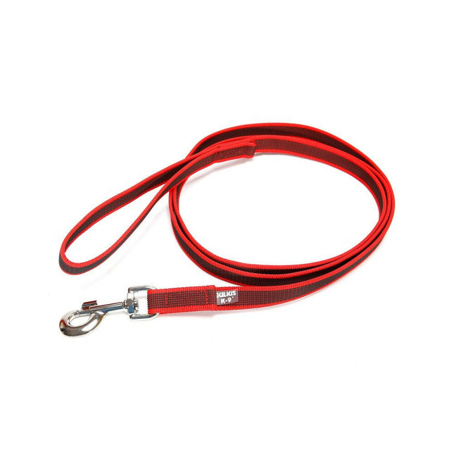 Julius K9 Color & Gray Supergrip Leash With Handle Red - training leash with handle, red, non-slip.