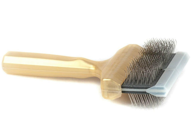 ActiVet Pro Brush Super Soft Coat Grabber - super soft, double-sided, flexible brush for long, silky hair - large 9cm.