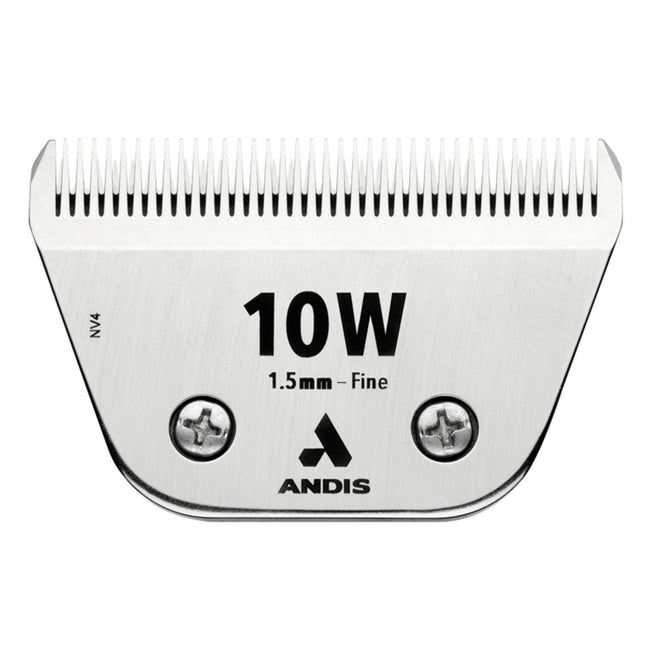 Andis Ceramic EDGE 10W Fine Wide Blade - wide ceramic blade for Snap-On clippers, chrome-plated steel.