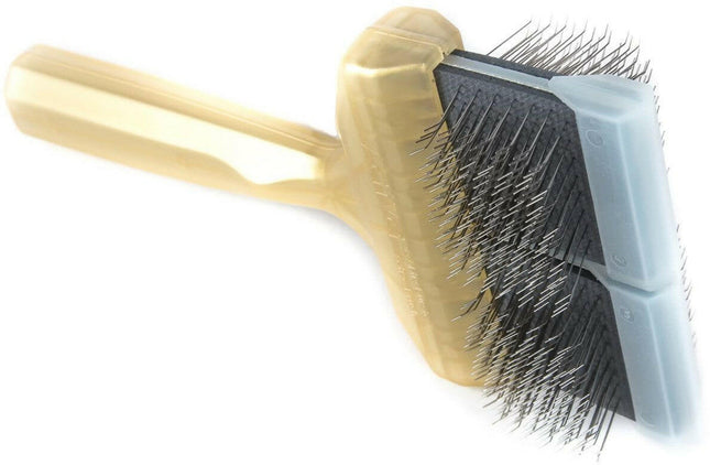 ActiVet Pro Brush Super Soft Coat Grabber - super soft, double-sided, flexible brush for long, silky hair - large 9cm.