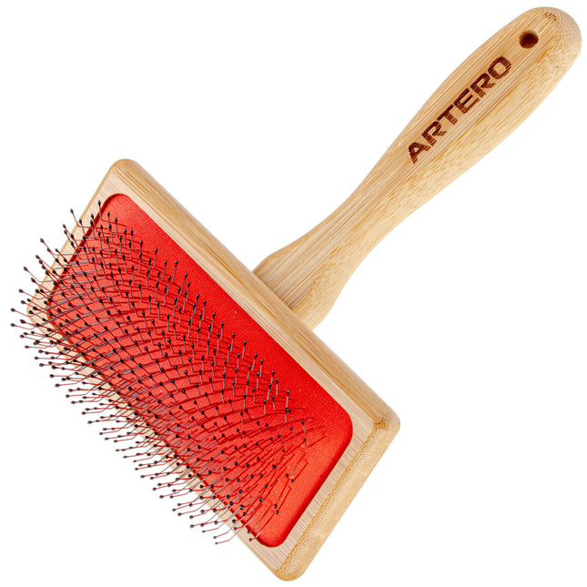 Artero Large Slicker Brush Protected Pin Nature Collection - poodle brush with safe, long pins for sensitive skin.
