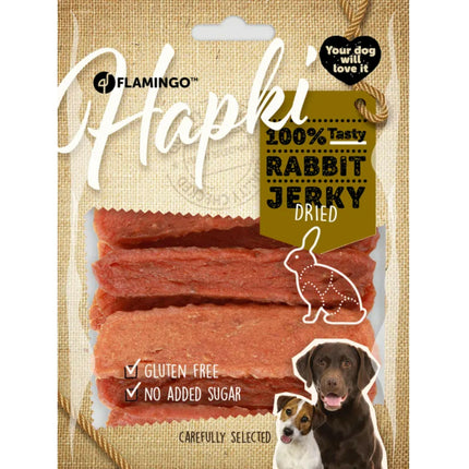Flamingo Hapki Rabbit Jerky Dried - dried treats for dogs, rabbit and chicken.