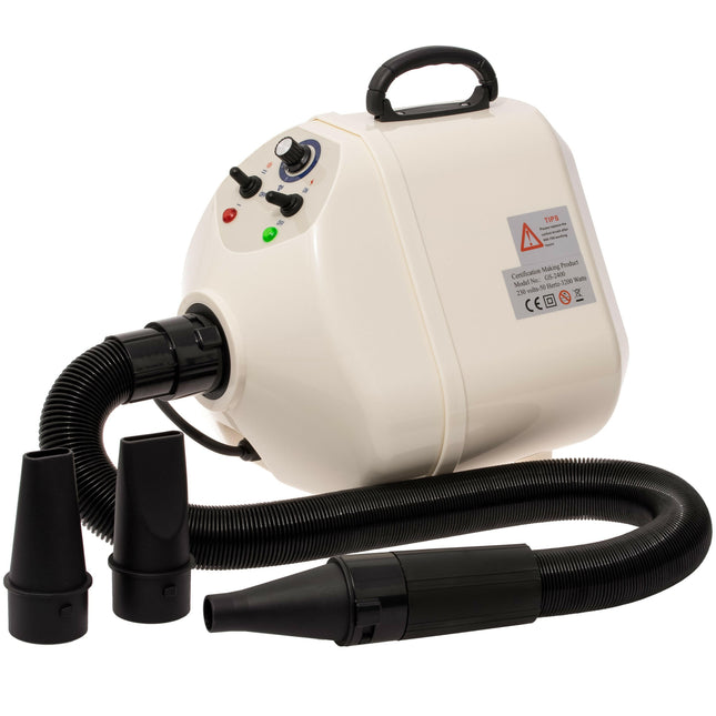 Blovi Triple Motor Blaster 3200W - tabletop grooming dryer with three motors.