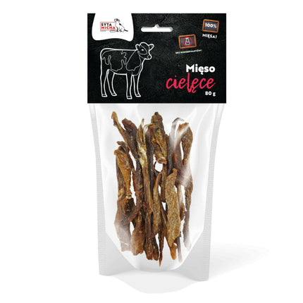 Syta Micha Veal Meat - natural dog treats in the form of dried veal strips.