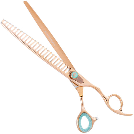 Kenchii Rose Chunkers - rose gold grooming thinning shears with 25 teeth