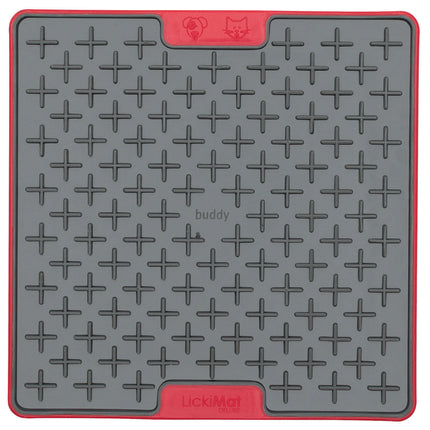 LickiMat Tuff Buddy - licking mat for dogs, cross pattern.