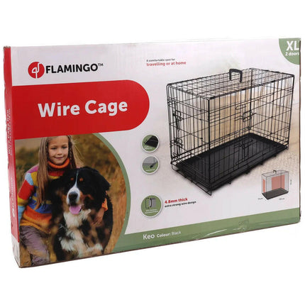 Flamingo Keo - metal dog cage, XL:.