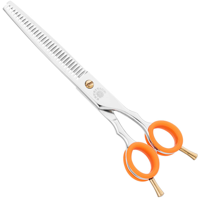 P&W Excelsior Thinning Scissors - professional single-sided thinning shears, 30 teeth.