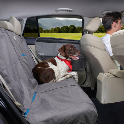 Kurgo Heather Bench Seat Cover - waterproof car seat cover for dogs, for the back seat.