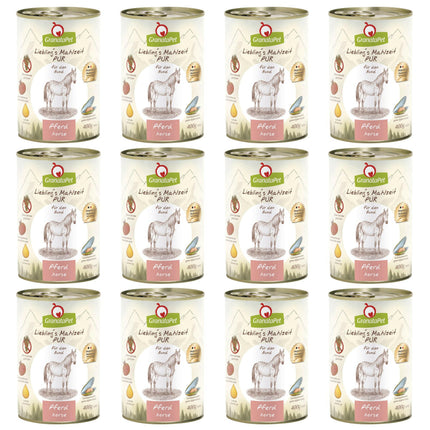 GranataPet Horse Pur - monoprotein grain-free wet dog food, horse meat.