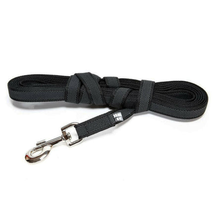 Julius K9 Color & Gray Supergrip Leash With Handle Black - training leash with handle, black, non-slip.
