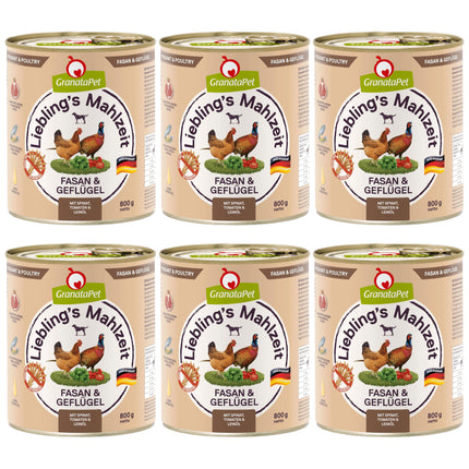 GranataPet Pheasant & Poultry - grain-free wet dog food, pheasant and poultry