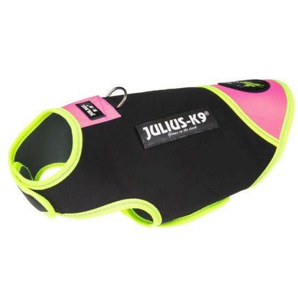 Julius IDC Neoprene Dog Clothes Pink - neoprene jacket for dogs, black with pink - Mini - Mini.