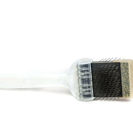ActiVet Diamond Super Soft Brush - extra soft, double-sided, flexible brush for long, silky hair, bent + straight pins - small 4.