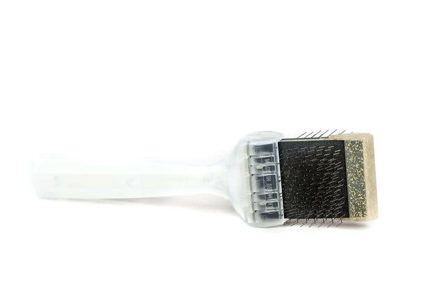 ActiVet Diamond Super Soft Brush - extra soft, double-sided, flexible brush for long, silky hair, bent + straight pins - small 4.
