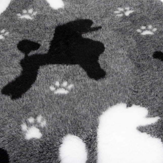 Blovi DryBed VetBed A+ - non-slip pet bed, graphite color in a box.