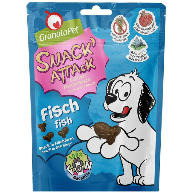 GranataPet Snack Attack Fish - natural meat snacks for dogs, salmon.