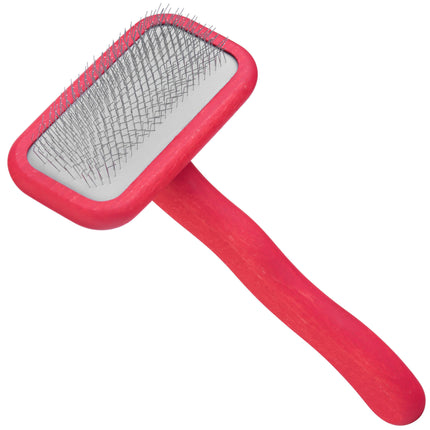 Chris Christensen Mark II Small Slicker Brush - small poodle brush - red.