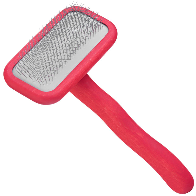 Chris Christensen Mark II Small Slicker Brush - small poodle brush - red.