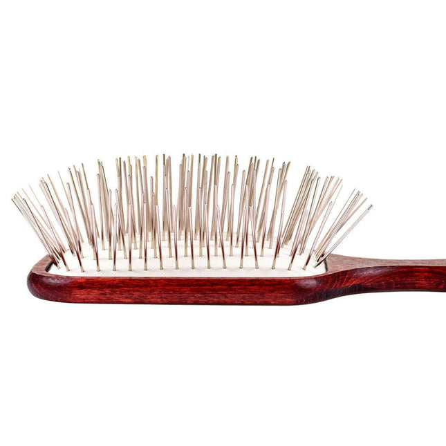 Blovi Wood Pin Brush - extra large, soft, wooden brush with a long metal pin.