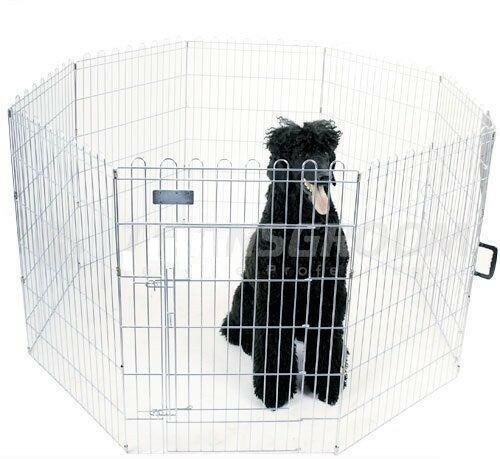 Show Tech X Pen Size 3 - Metal Puppy Pen, Dog Barrier, Height 8 Panels.