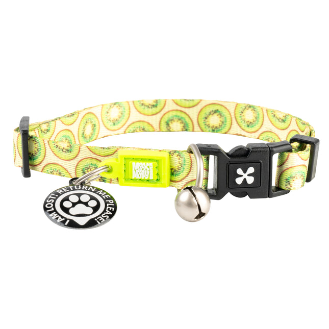 Max&Molly GOTCHA! Smart ID Cat Collar Kiwi - colorful collar for cats with a smart Tag pendant