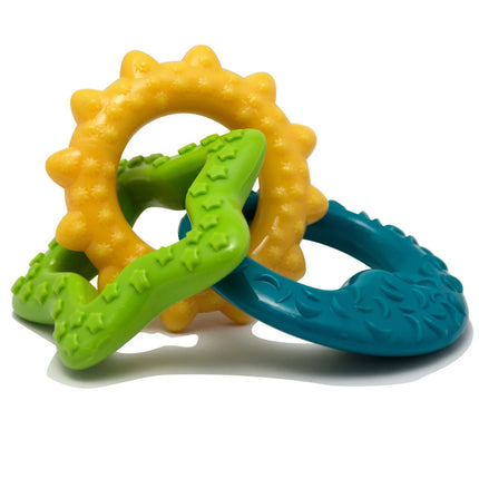 Nylabone Puppy Teething Rings Bacon - teething toy for puppies, bacon flavor