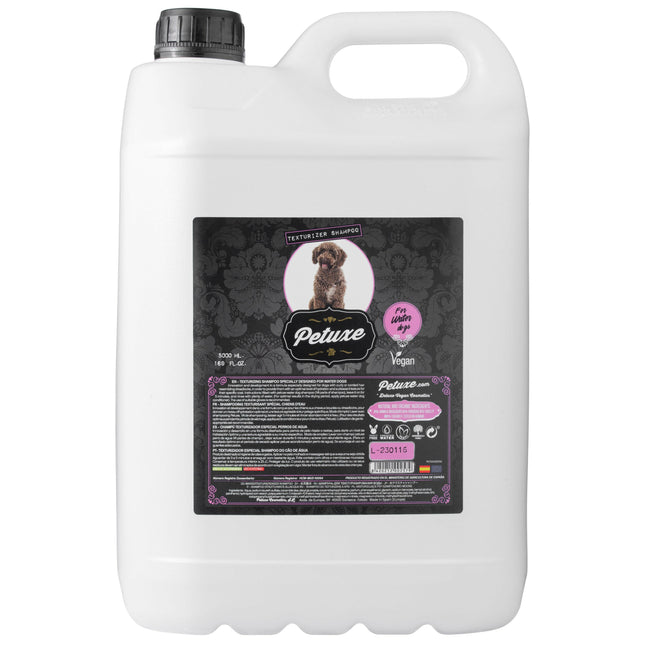 Petuxe Texturizing Shampoo - vegan moisturizing and texturizing shampoo for dog breeds with curly fur, concentrate 1:4.