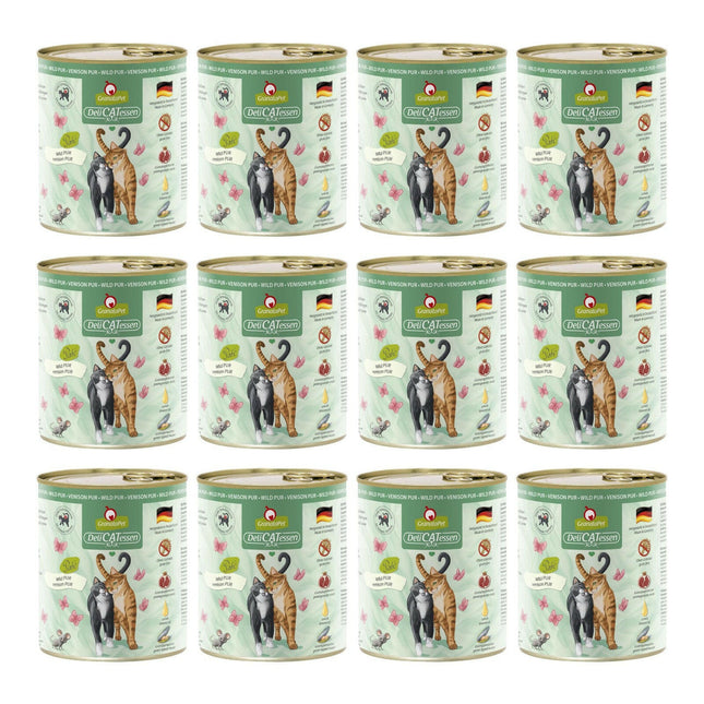 GranataPet DeliCatessen Venison Pur - grain-free wet food for cats, venison.