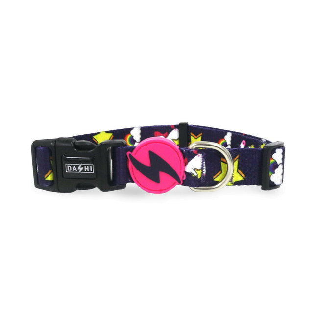 Dashi Unicorn Collar - colorful dog collar, unicorn pattern.