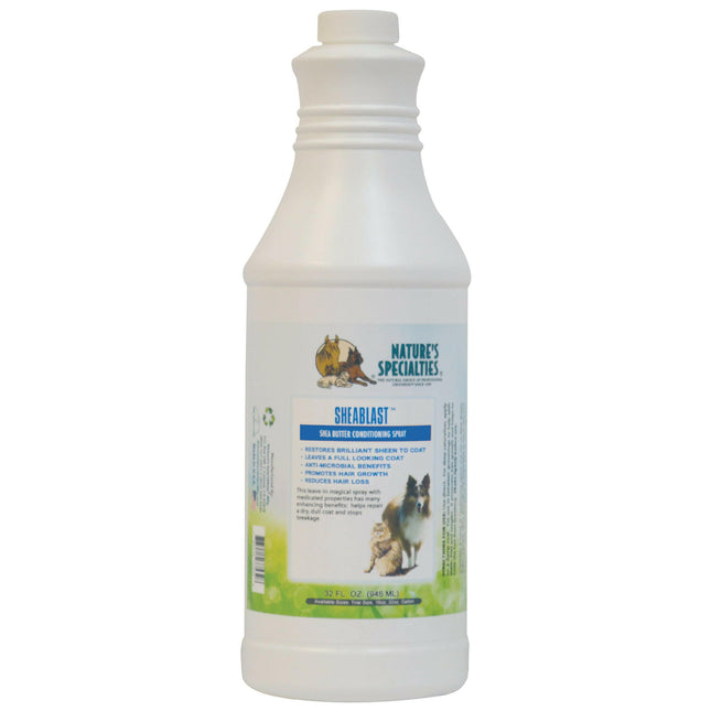 Nature's Specialties Sheablast Spray - instant soothing and restorative conditioner for dogs and cats.